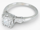 Bague 53 Bague entourage vintage en or blanc 14 ct et diamants 0,58 ct HRD 58 Facettes J250000016695