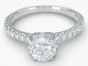 Bague 51 Bague entourage - Or blanc 14 ct et diamants 1,30 ct, HRD 58 Facettes J260000040072