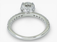 Bague 51 Bague entourage - Or blanc 14 ct et diamants 1,30 ct, HRD 58 Facettes J260000040072