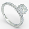 Bague 51 Bague entourage - Or blanc 14 ct et diamants 1,30 ct, HRD 58 Facettes J260000040072