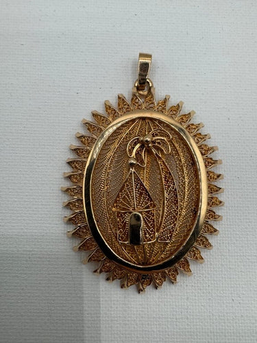 Pendentif Pendentif filigrane en or jaune 750 58 Facettes Pendentif