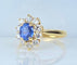 Bague 50 Bague marguerite en or jaune 18 carats avec saphir et diamants 58 Facettes AB682