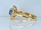 Bague 50 Bague marguerite en or jaune 18 carats avec saphir et diamants 58 Facettes AB682