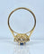 Bague 50 Bague marguerite en or jaune 18 carats avec saphir et diamants 58 Facettes AB682