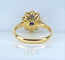 Bague 50 Bague marguerite en or jaune 18 carats avec saphir et diamants 58 Facettes AB682