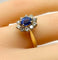 Bague 50 Bague marguerite en or jaune 18 carats avec saphir et diamants 58 Facettes AB682