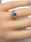 Bague 50 Bague marguerite en or jaune 18 carats avec saphir et diamants 58 Facettes AB682