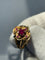 Bague 56.5 Bague en or 18k sertie de rubis, 6,09 g, T56,5 58 Facettes Bague rubis