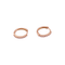 Boucles d'oreilles Paire de petites créoles en or rose, diamants. 58 Facettes 35460