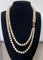 Collier Collier double rang de perles Akoya avec fermoir en or jaune, grenats et diamants 58 Facettes 933