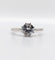 Bague 60 Bague solitaire vintage en or blanc 14k avec diamant 1,35 ct 58 Facettes A06768