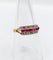 Bague 55 Bague Art déco en or 18k, rubis synthétiques et diamants taille rose 58 Facettes A06770