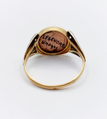 Bague 54 Legendres Limoges - Bague Art nouveau en or 18k et émail polychrome 58 Facettes A06772