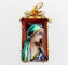 Pendentif Limoges - Pendentif Art nouveau XXL en or 18k et plaque émaillée 58 Facettes A06774