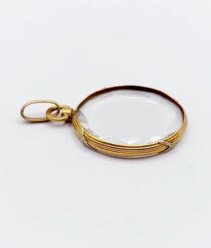 Pendentif Pendentif porte-photo Art nouveau en or 18k, circa 1900 58 Facettes A06783