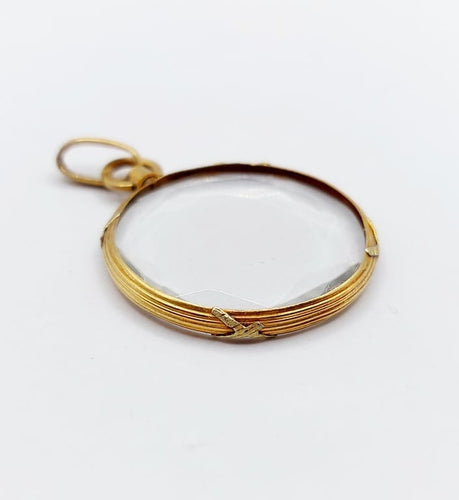 Pendentif Pendentif porte-photo Art nouveau en or 18k, circa 1900 58 Facettes A06783