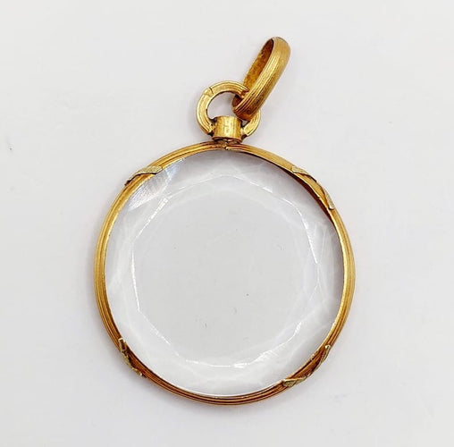 Pendentif Pendentif porte-photo Art nouveau en or 18k, circa 1900 58 Facettes A06783