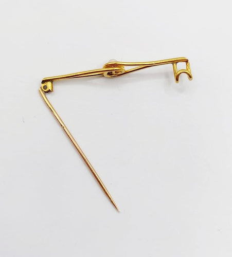 Broche Broche épingle à nourrice antique en or 18k et perle (circa 1920) 58 Facettes A06785