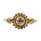 Bague 62.5 Bague fleur victorienne en or jaune 18k et diamant taille rose 58 Facettes A06787