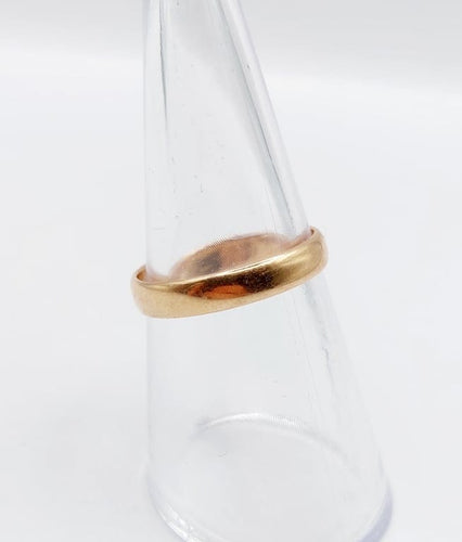 Bague 52.5 Alliance ancienne - Bague en or rose 18k gravée (circa 1881) 58 Facettes A06790