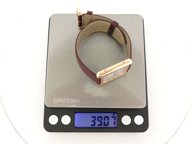 Montre montre CARTIER tank solo 3167 or rose 18k acier 2010 quartz 34mm + 2 bracelets 58 Facettes 273622