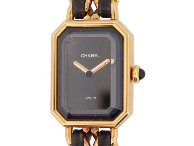 Montre vintage montre CHANEL premiere h0001 26mm plaque or 1987 quartz lady 58 Facettes 273038