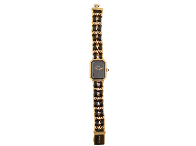 Montre vintage montre CHANEL premiere h0001 26mm plaque or 1987 quartz lady 58 Facettes 273038