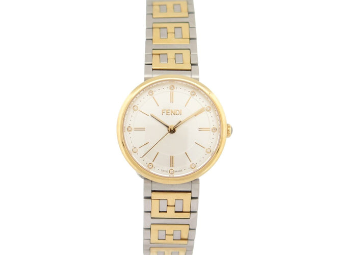 Montre montre FENDI forever fow883 29mm or & acier fullset lady quartz 58 Facettes 273463