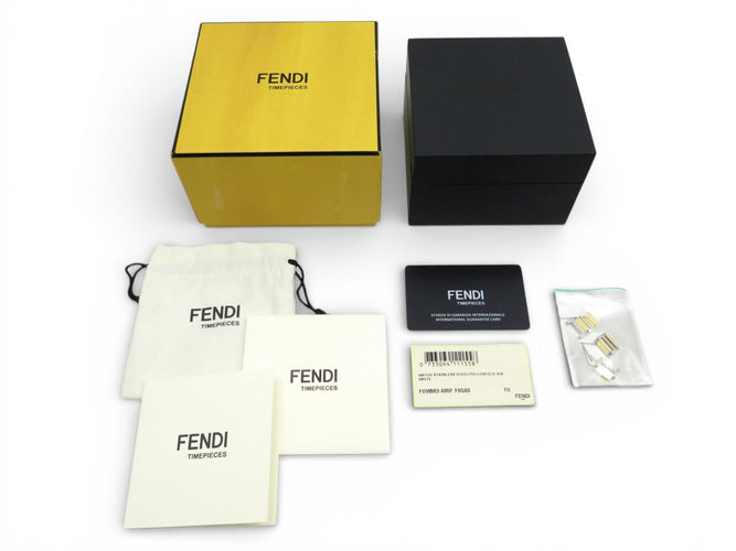Montre montre FENDI forever fow883 29mm or & acier fullset lady quartz 58 Facettes 273463
