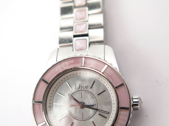 Montre montre CHRISTIAN DIOR christal cd112110 28mm acier  quartz lady 58 Facettes 273410
