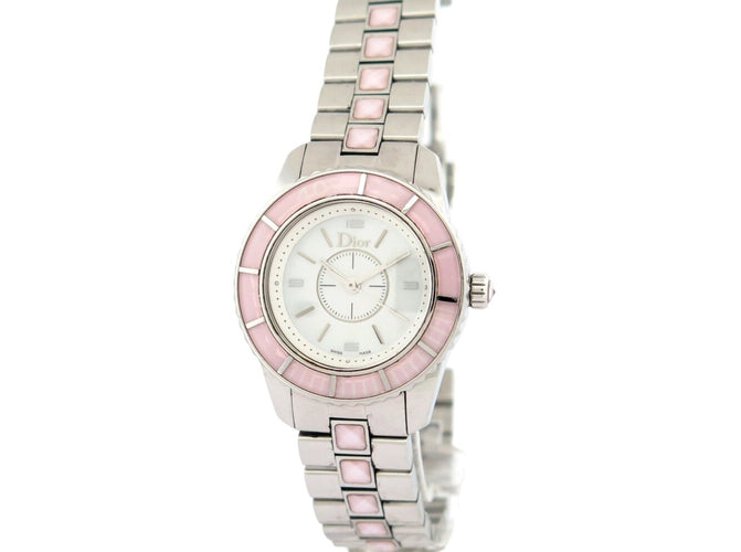 Montre montre CHRISTIAN DIOR christal cd112110 28mm acier  quartz lady 58 Facettes 273410
