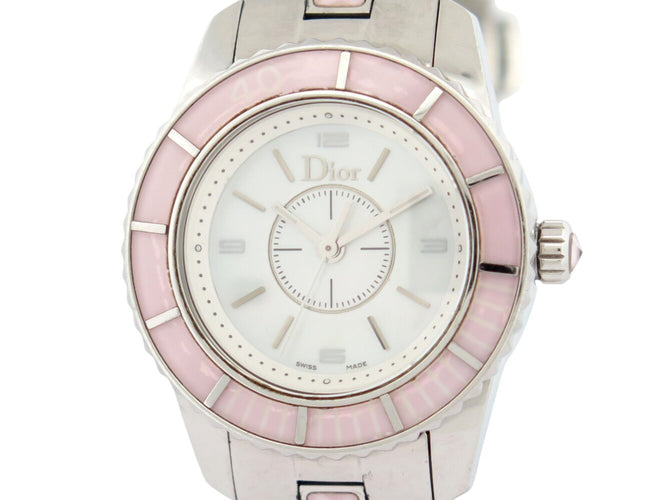Montre montre CHRISTIAN DIOR christal cd112110 28mm acier  quartz lady 58 Facettes 273410