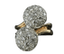 Bague 56 Bague Toi et Moi en or bicolore 18 carats et diamants 58 Facettes Bague 52