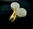 Bague 56 Bague Toi et Moi en or bicolore 18 carats et diamants 58 Facettes Bague 52