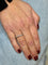Bague 54 Alliance américaine tour complet en or blanc 18 carats et diamants 58 Facettes 90893-ac12825