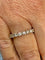 Bague 54 Alliance américaine tour complet en or blanc 18 carats et diamants 58 Facettes 90893-ac12825
