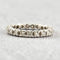 Bague 54 Alliance américaine tour complet en or blanc 18 carats et diamants 58 Facettes 90893-ac12825