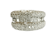 Bague 54.5 Bague en or jaune et blanc 18 carats sertie de diamants 2,40 ct 58 Facettes Bague 57