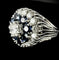 Bague 55 Bague en or blanc 18 carats avec diamants et 8 saphirs 58 Facettes Bague 63