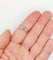 Bague 57 Demi-alliance vintage - Bague en or blanc 18k et diamants baguette 58 Facettes A06716