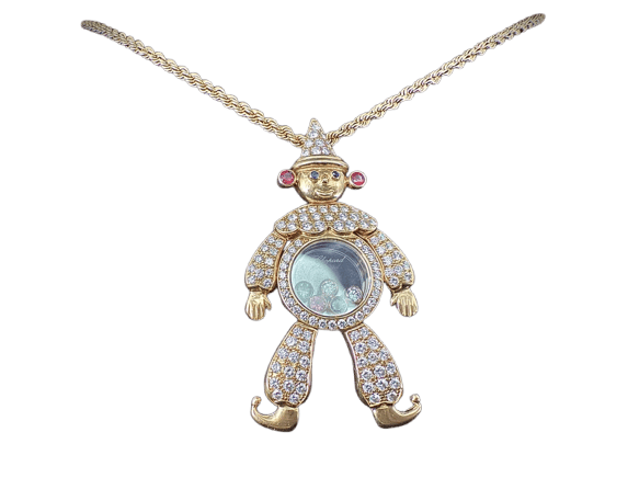 Collier Chopard Happy Clown - Collier en or jaune 18 carats avec pierres précieuses 58 Facettes Collier 67