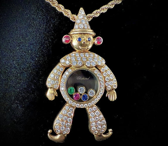 Collier Chopard Happy Clown - Collier en or jaune 18 carats avec pierres précieuses 58 Facettes Collier 67