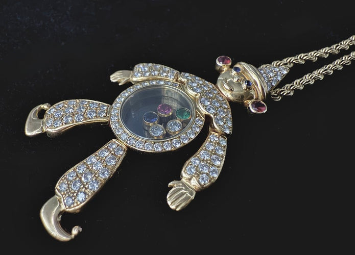 Collier Chopard Happy Clown - Collier en or jaune 18 carats avec pierres précieuses 58 Facettes Collier 67