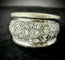 Bague 56 Bague dôme en or blanc 18 carats pavée de diamants 1,53 ct 58 Facettes Bague 53