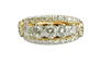 Bague 60 Bague en or jaune et blanc 18 carats sertie de diamants 58 Facettes Bague 55