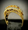 Bague 60 Bague en or jaune et blanc 18 carats sertie de diamants 58 Facettes Bague 55