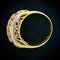 Bague 60 Bague en or jaune et blanc 18 carats sertie de diamants 58 Facettes Bague 55