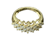 Bague 53 Bague en or jaune 18 carats sertie de diamants taille princesse 58 Facettes Bague 59