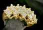 Bague 53 Bague en or jaune 18 carats sertie de diamants taille princesse 58 Facettes Bague 59