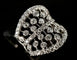Bague 54.5 Bague en or blanc 18 carats sertie de diamants 1,72 ct 58 Facettes Bague 60